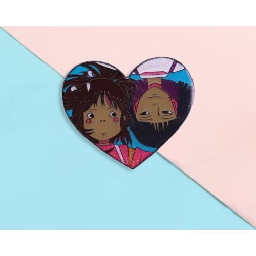 Spirited Away Enamel Pin Kawaii Cartoon Anime Brooch Fan Collection Girl Badge Pin Gift for Best Friend