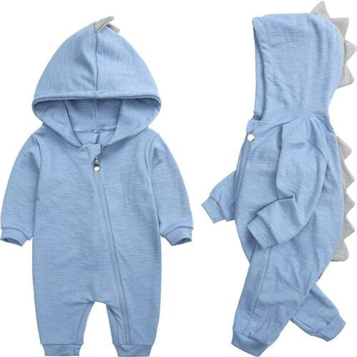 Unisex Clothing For Boys And Girls Baby Rompers Long Sleeve Jumpsuit Cotton Newborn Kids Clothes Girls Dino Hoodie Fall Spring