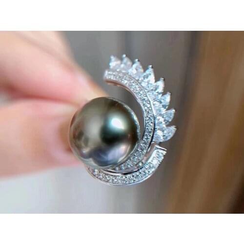 Hot Charm 925 Sterling Silver Finger Ring Settings Adjustable Ring Findings Jewelry Parts Fittings Accessories for Pearls