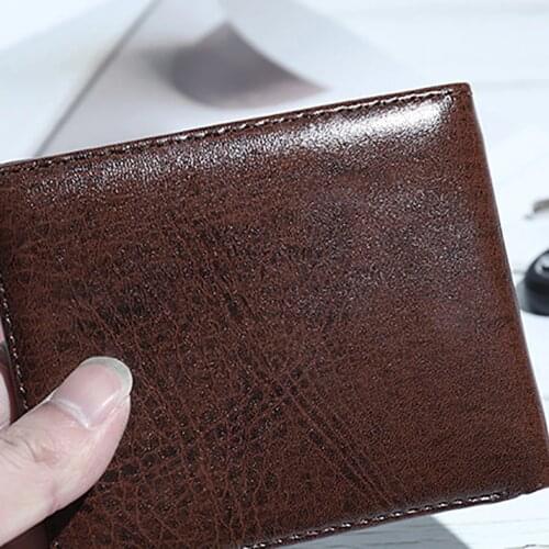 Quality Pu Leather Wallet Men New Brand Purses for men Black Brown Bifold Wallet Zipper Coin Purse Wallets With Gift Box Drop 12