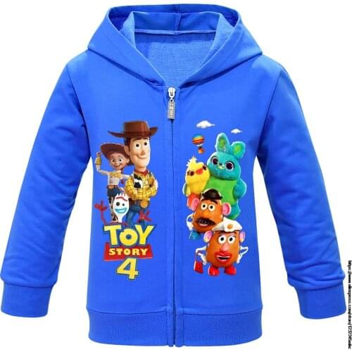 Toy Story 4 spring autumn childrens clothing boys jackets hooded trench children outwear zipper jacket for boys windbreaker