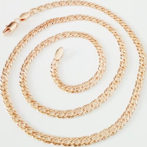 New Trendy Necklace Rose 585 Gold Color Jewelry 50CM Long Necklace Designs for Women Factory Direct