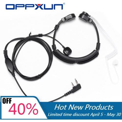 New Throat Microphone Throat Vibration Headset Headphone For BaoFeng UV-5R UV-B5 UV-B6 BF-888S Walkie Talkie earphone Headset