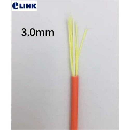 2000mtr fiber optic cable 50/125um 62.5/125um 3.0mm Simplex Multimode orange for fiber patchcord ftth optic wire 1km/roll ELINK