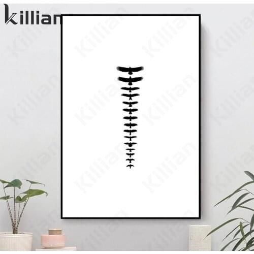 Migratory Bird Route Print Canvas Painting Picture Black Art Poster Mural On Living Room Wall Simple Picture Bedroom Home Decor