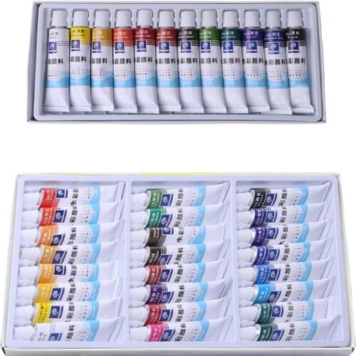 12ml 12/24 Colors Professional Gouache Paint Premium Water Color Pigment for Artist Painting Drawing Art Supplies