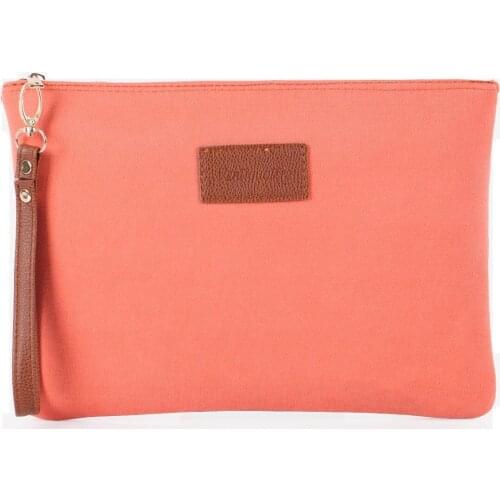 Salmon Simple Hand Bag Women 'S Fabric Handbag Zipper Elegant Evening Dress Style Summer Model New Season