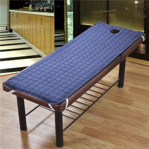Soft Polyester Massage Table Bed Sheet SPA Treatment Bed Cover Non-slip Thicken Quilted Beauty Salon Bed Sheet With Elastic Band