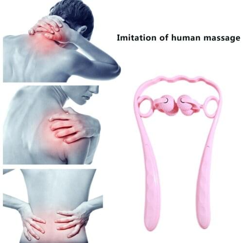 Pressure Manual Cervical Spine Massager Hand-Held Roller Kneading Tool Pressure Point Therapy Dual Trigger Point Self Massager
