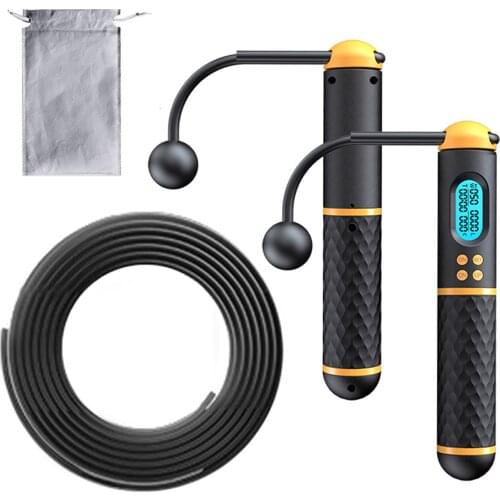 2 In 1 Multifun Speed Skipping Rope With Digital Counter Professional Ball Bearings And Non-slip Handles Jumps And Calorie Count