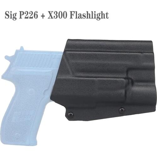 Tactical Kydex Gun Holster for SiG P226 X300 Flashlight with QLS 19 22 Pistol Case Holster Hunting Accessories