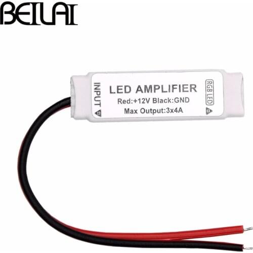 DC 12V Mini RGB LED Amplifier 4pin 5pin RGBW RGBWW Channel Ultra Slim Portable Repeater for SMD 5050 3528 2835 RGB LED Strip