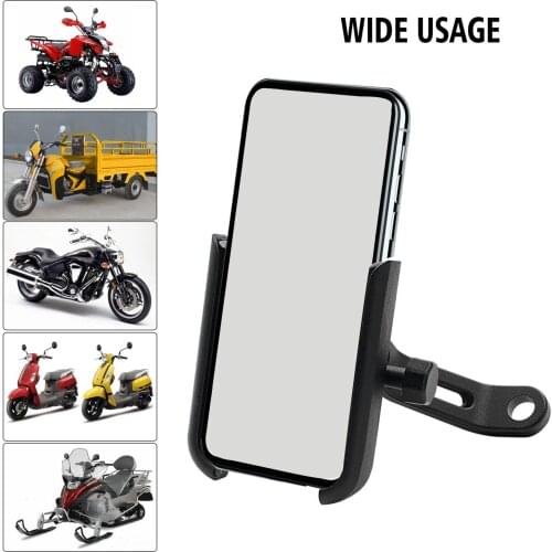 Universal CS-856B 360-Degree Rotatable Motorcycles Phone Holder Aluminum Alloy Durable GPS Mount Bracket For iPhone Samsung