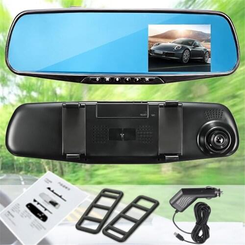 Dvr Dash Camera Dash Cam Car Dvr Mirror Dual Lens Rear View Camera Rearview Dashcam Auto Recorder Video Full Hd Front And Rear
