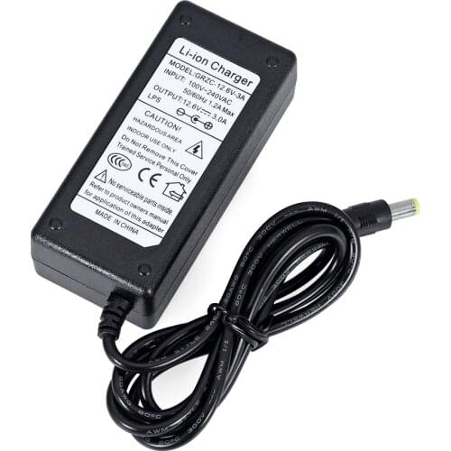 Real power supply lithium-ion battery charger 12V/11.1V / 12.6 V 3A AC 100-240 V Adapter Converter EU and US connector for batte