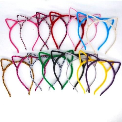 20 Pcs Party Girls Women Cute Cat Fox Ear Headband Anime Cosplay Costume Hair Band Birthday Gift Party Favors Carnival Halloween