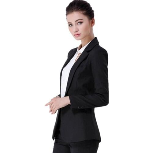 Women Pant Suits fashion western-style formal business OL vocational suit high quality custom lapel long-sleeved women suits