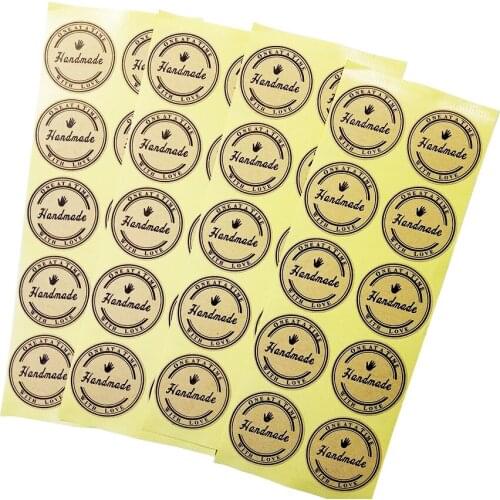 1000 Pcs/lot Handmade With Love Multi-function Stickers Decorative Sealing Stickers DIY Scrapbooking Stickers Label