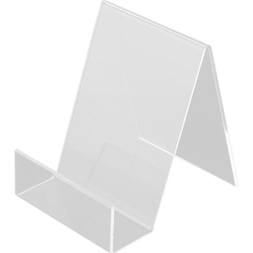 2pcs Book Display Stand Desktop Book Holder Transparent Acrylic Book Shelf Vertical Book Textbook Display Stand (Transparent )