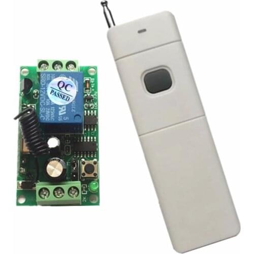 3000M Long Range DC 12V 24V 1 CH RF Wireless Remote Control Switch System 315/433 MHz Transmitter + Receiver