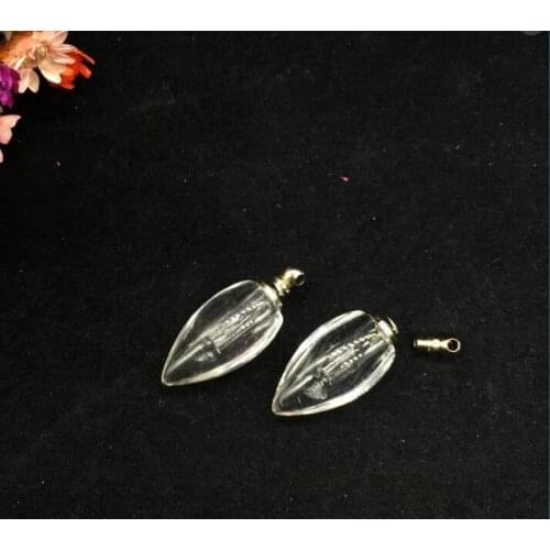 50pcs/lot Clear diy Rice Art Rhinestone Vial pendants, Essential oil pendant, crystal vials fashion jewelry necklace pendant