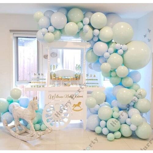 Big 18Inch Balloon Set Macaron Blue Green Latex Balloons Garland Arch Baby Shower 1St Birthday Wedding Party Decoration Balls