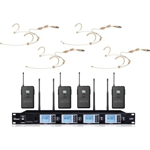 Bolymic 4 Channels wireless microphone uhf wireless microphone Professional