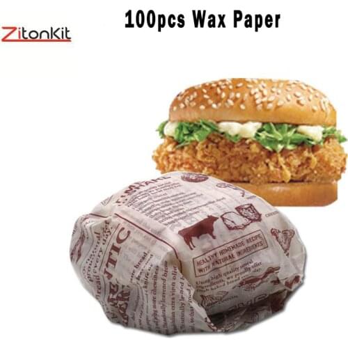 20/48/100pcs/lot Baking Paper Wax Paper Food Grade Wrappers For Bread Sandwich Burger Fries Oilpaper Baking Tool Cup Candy