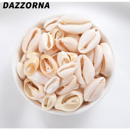 15/17/22mm White Oval Shell Conch Beads Without Holes Fashion Cowrie Tribal Jewelry Making Necklace Bracelet Craft Accessories