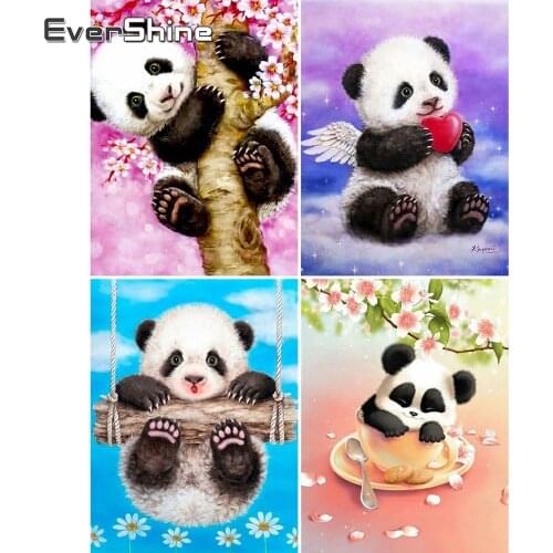 Evershine 5D Diamond Painting Animal Diamond Embroidery Panda Cross Stitch Kit Full Square Diamond Mosaic Full Set Home Art gift