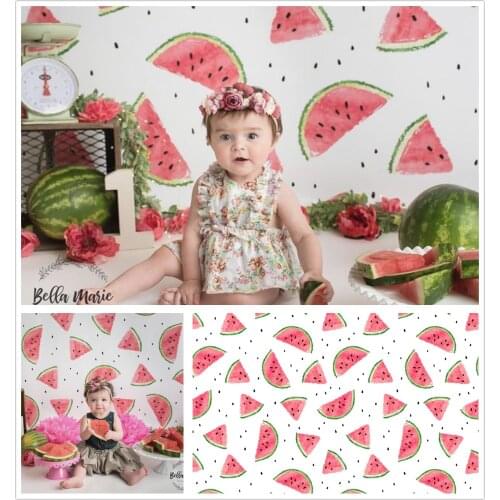 Photography Backdrop Watercolor Watermelon Summer Newborns Baby Child Cake Smash Photo Background Summer Studios Photocall Props