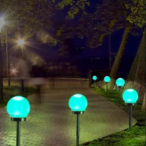 1pc Ball Shape Solar Garden Light Automatic Light Control LED Lawn Lamp Professional Outdoor Road Walkway Light
