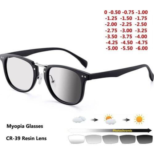 2021 Photochromic Eyeglasses frames Optical Men student Finished Myopia Eyewear prescription Glasses Frame women -1.0 TO -6.0