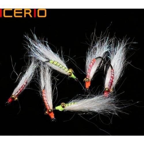 ICERIO 3PCS Crazy Charlie Dubbing Nymphs Flies Barbed Hook Trout Fishing Fly Lure Bait