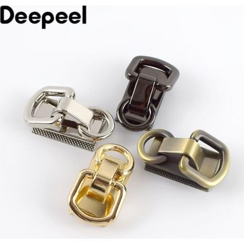 Deepeel 5/10Pcs D Ring Bag Side Clip Buckles Screw Handbag Chain Handles Strap End Hang Buckle DIY Clamp Edge Hardware Clasp