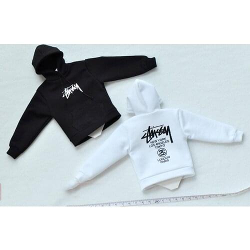 1/6 Male Soldier Trendy Double-sided Letter Hoodie Sweater Loose Street Model for 12" Action Figure