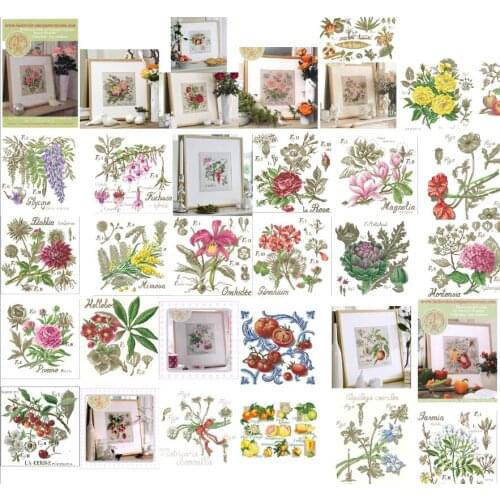 100% egypt cotton Counted Cross Stitch Kit flower fruit vegetable flowers fruits vegetables styles