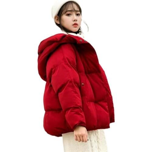 2021 New Winter Jacket Women Thicke Outerwear Bread Cotton Padded Female Jackets Fashion Hooded Parka Women Jacket Coat mujer