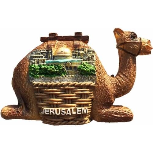New Handmade Painted Camel In Jerusalem, Israel 3D Fridge Magnets Tourism Souvenirs Refrigerator Magnetic Stickers Gift