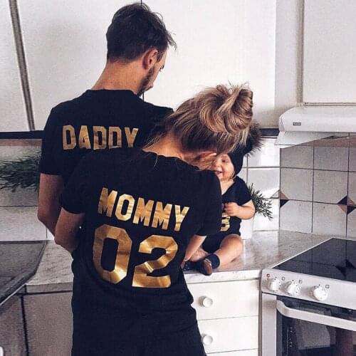 Daddy Mommy and Me Clothes Kid Baby Print Number Xmas Clothes Family Matching Clothes Family Look Birthday T-shirt