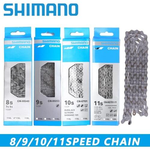 SHIMANO 8/9/10/11/12Speed Chains HG40 HG50 HG53 HG93 HG54 HG95 4601 HG601 HG701 HG901 Road MTB Bicycle Chains 112/116/118 Links
