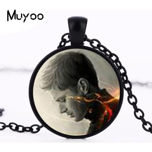 Steampunk Supernatural Dean Necklace Supernatural Dean Pendant Jewelry Glass Cabochon Necklace Pendant Women Men Chain Gift HZ1