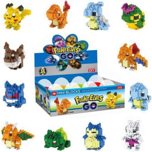 Pokemon Anime Character Pikachu Ball Building Block Assembly Accessories Toy Model Action Figure Doll Children Puzzle Gift