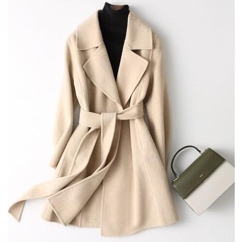 QGREALFUR Women's Wool Coats