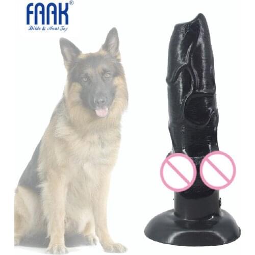 FAAK New Realistic Animal Dildo Wolf Penis Suction Cup Big Dog Dick Sex Toys For Woman Masturbation Couples Flirting Erotic Shop