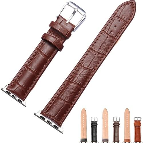 38mm 42mm 40mm 44mm Leather Loop Band for iWatch Series 6 5 4 3 2 1 Replacement Classic Buckle Wrist Band for Apple Watch Strap