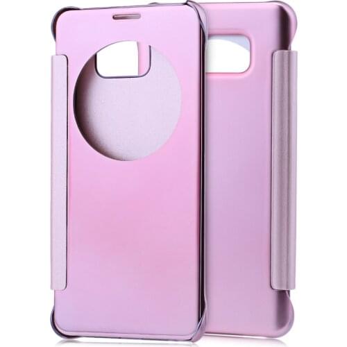 Mirror Luxury PC Flip Cover Case with Auto Sleep Wake Up Function for Samsung Note 5