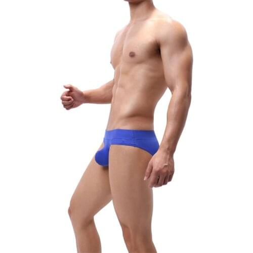 Sexy Men Underwear Briefs U Convex Penis Pouch Low-waist Design Seamless Panties Breathable Young Fashion Men Briefs 3pcs/lot