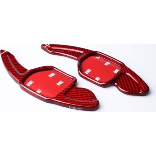 Lengthen Style Red Glass fiber Steering wheel paddle shift Fit For AUDI A3 A4L A7 R8 Q3 Q7 TT