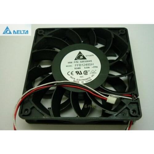 For delta FFB1248SH DC 48V 0.30A 12025 12CM dual ball bearing cooling fan